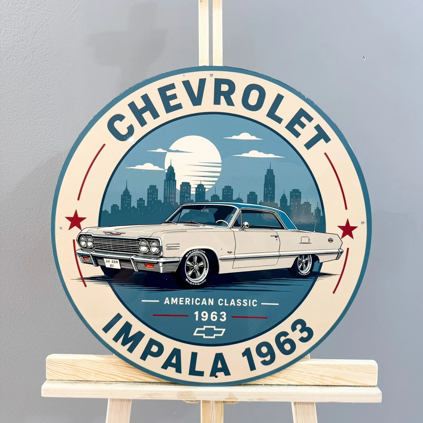 Chevrolet Impala 1963 Metal Tabela