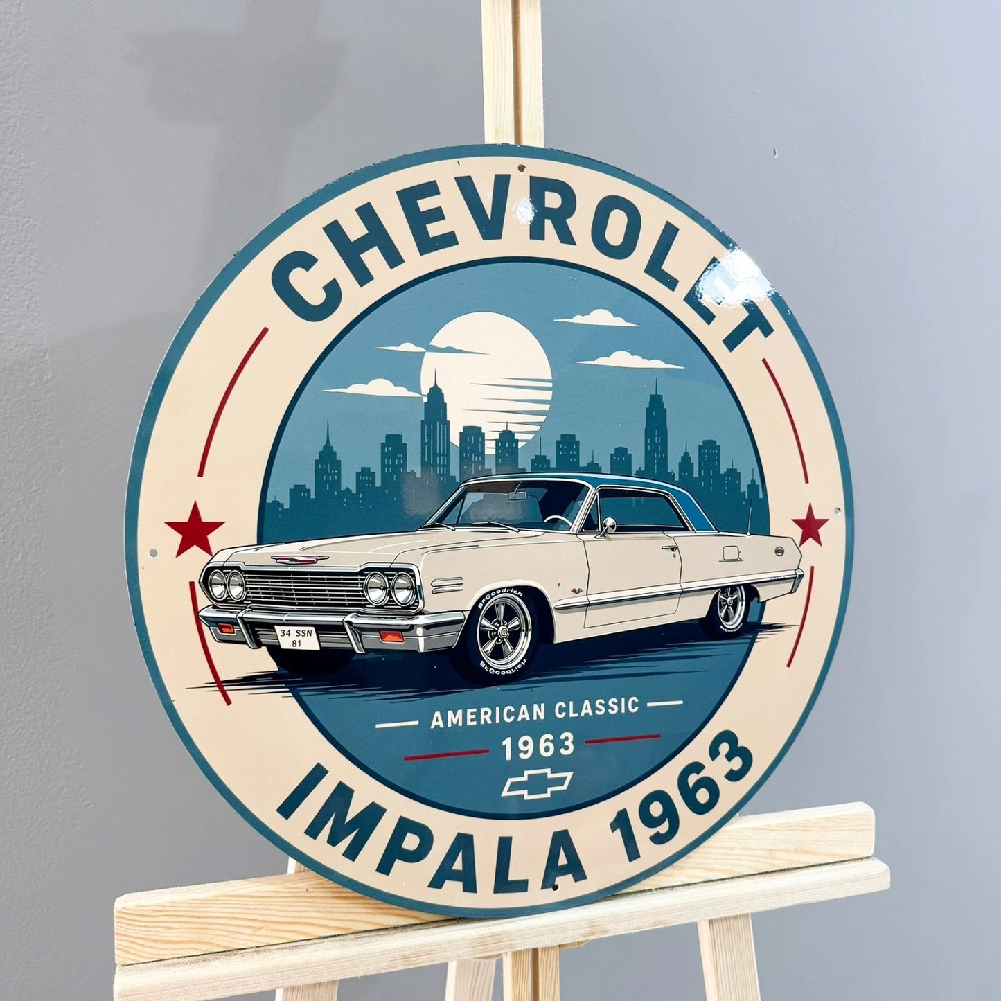 Chevrolet Impala 1963 Metal Tabela