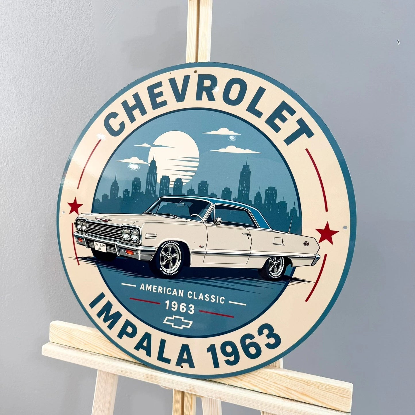 Chevrolet Impala 1963 Metal Tabela