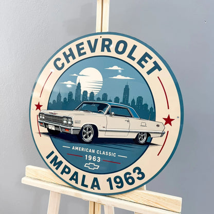 Chevrolet Impala 1963 Metal Tabela