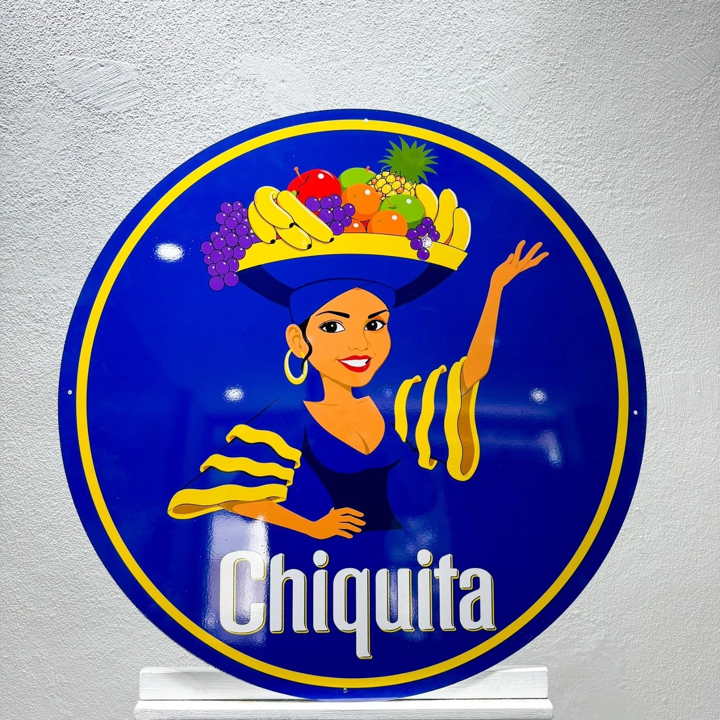 Chiquita Tropical Lady - Fruit Advertising Metal Tabela