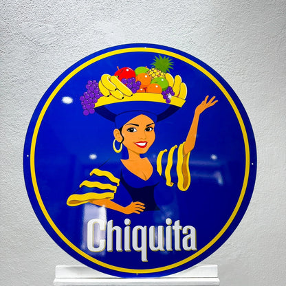 Chiquita Tropical Lady - Fruit Advertising Metal Tabela