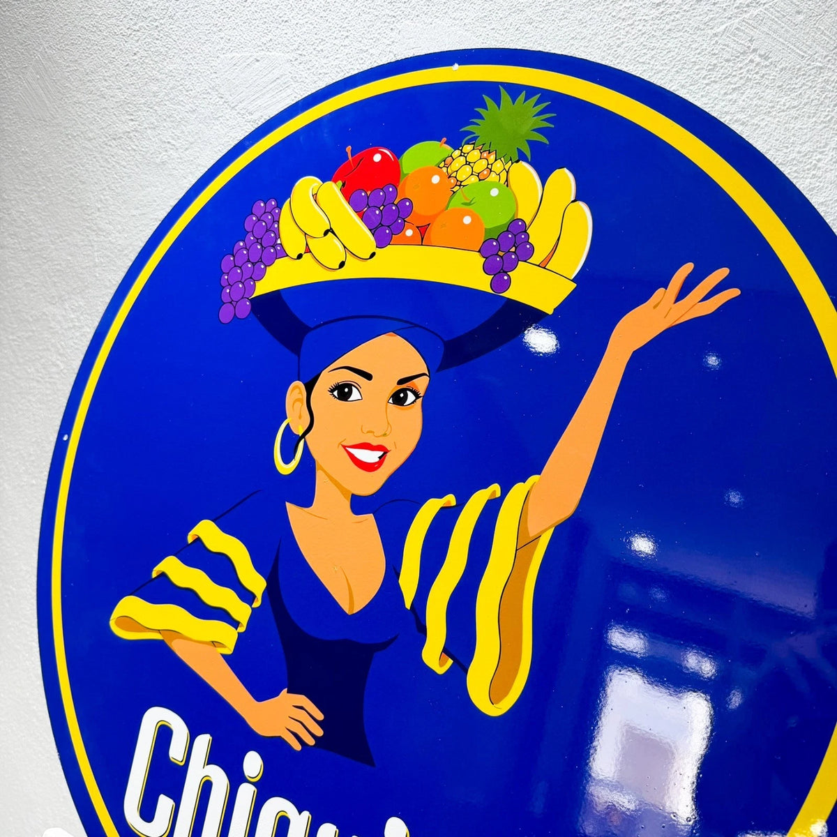 Chiquita Tropical Lady - Fruit Advertising Metal Tabela