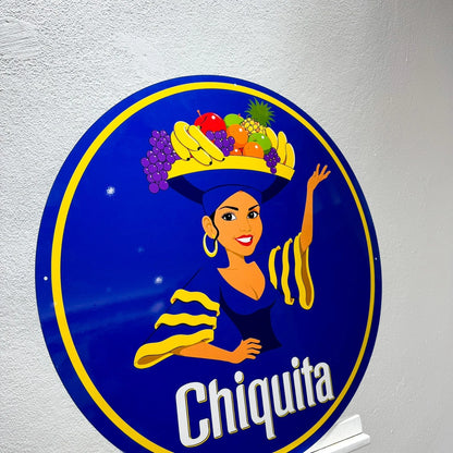 Chiquita Tropical Lady - Fruit Advertising Metal Tabela