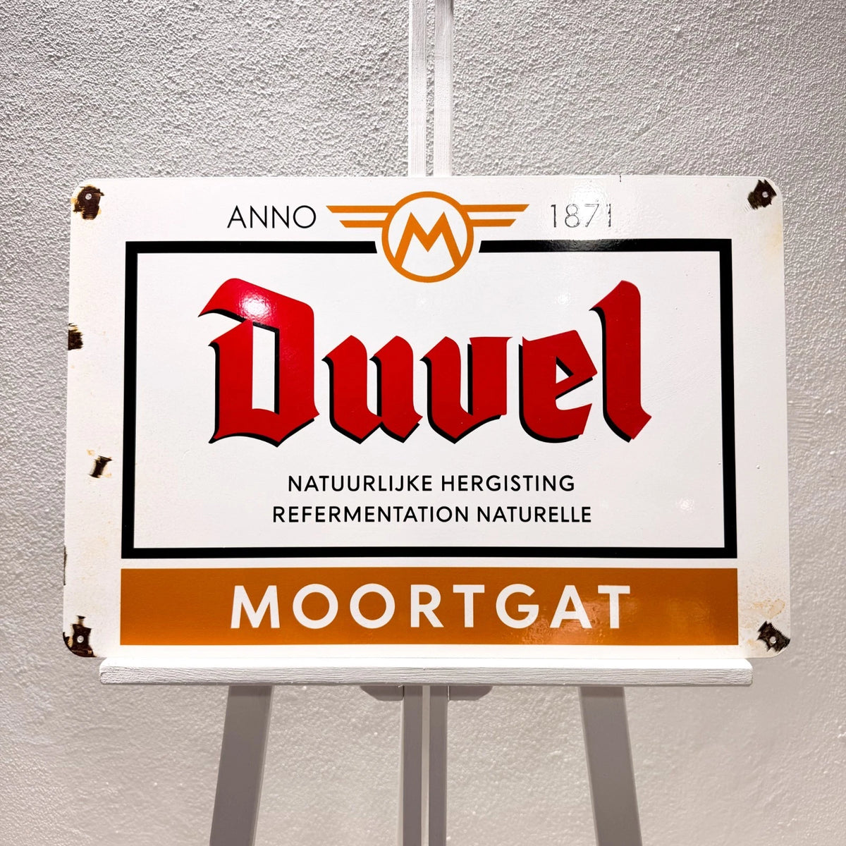 Duvel Moortgat Rusted Brewery Metal Tabela