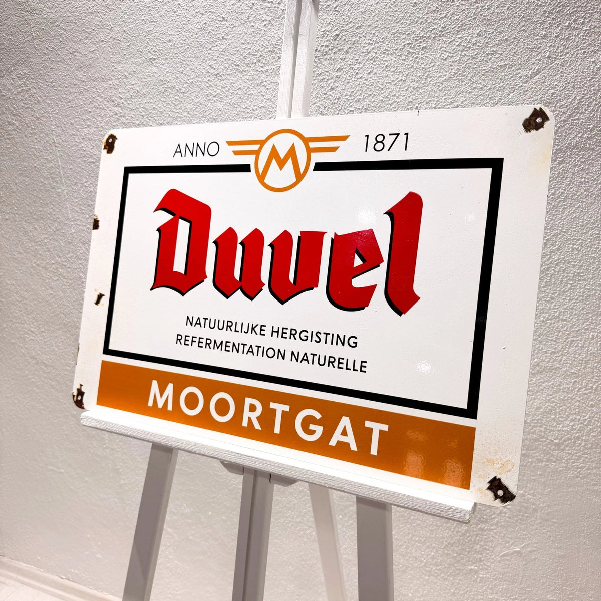 Duvel Moortgat Rusted Brewery Metal Tabela