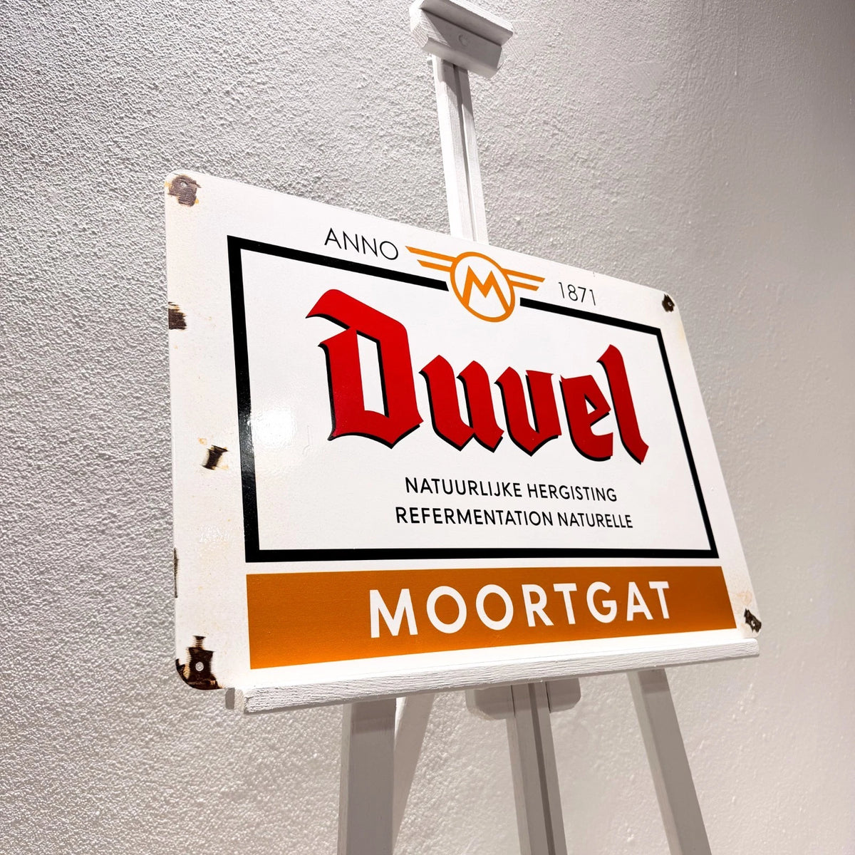 Duvel Moortgat Rusted Brewery Metal Tabela