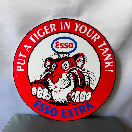 Esso Extra - Put a Tiger in Your Tank! Tiger Motoring - 19.7 Metal Tabela