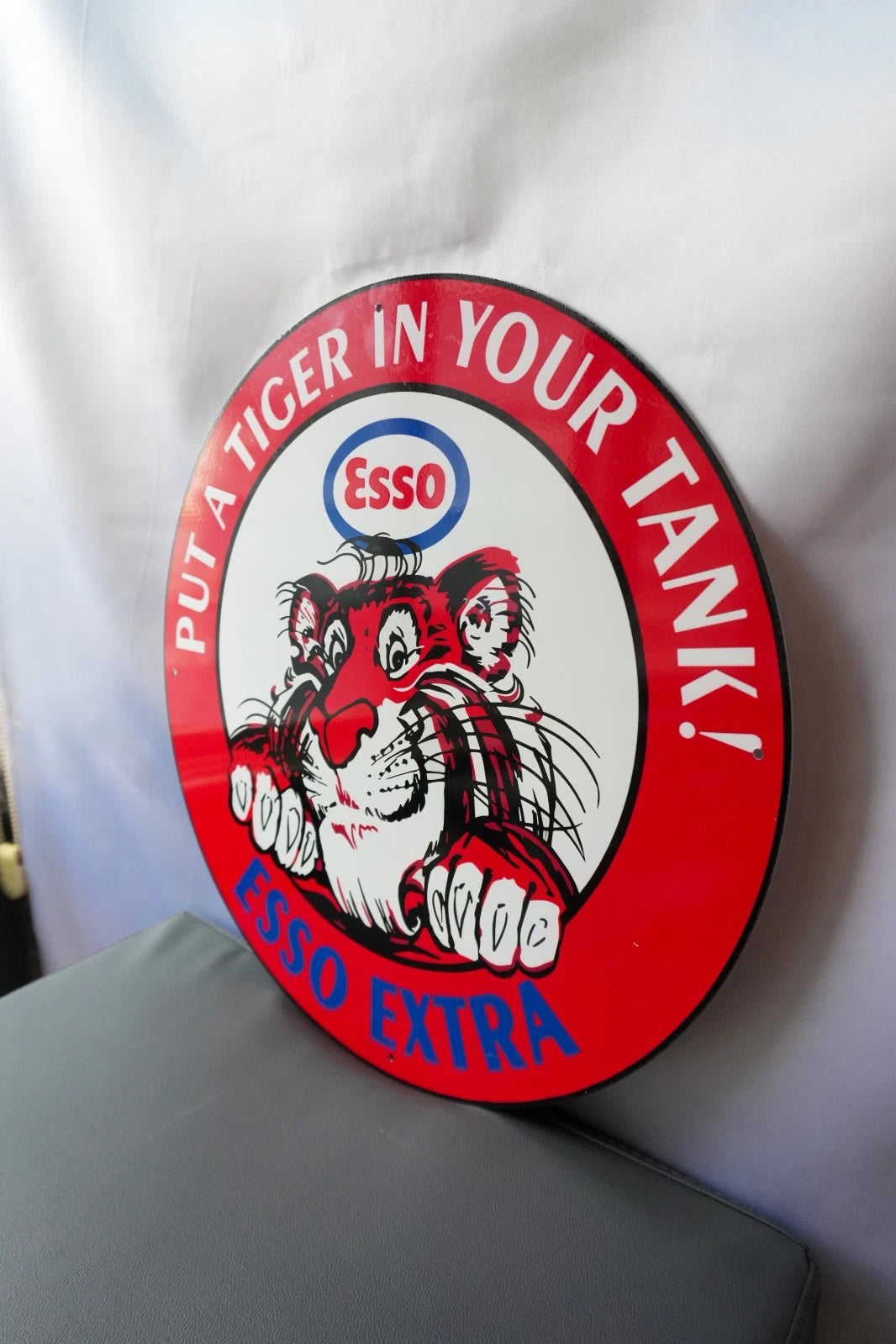 Esso Extra - Put a Tiger in Your Tank!" Tiger Motoring - 19.7 Metal Tabela