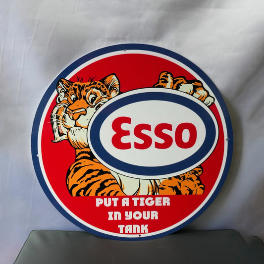 Esso - Put a Tiger in Your Tank Red Metal Tabela