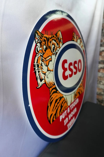 Esso - Put a Tiger in Your Tank" Red Metal Tabela