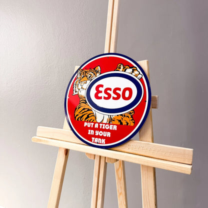 Esso Put a Tiger in Your Tank Red Metal Tabela