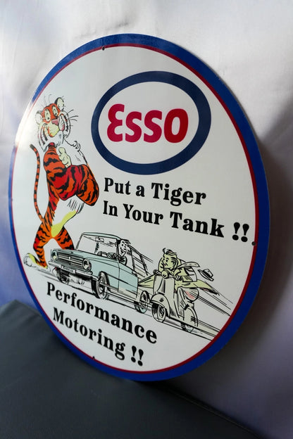 Esso - Put a Tiger in Your Tank!! - Tiger Motoring - 19.7 Metal Tabela