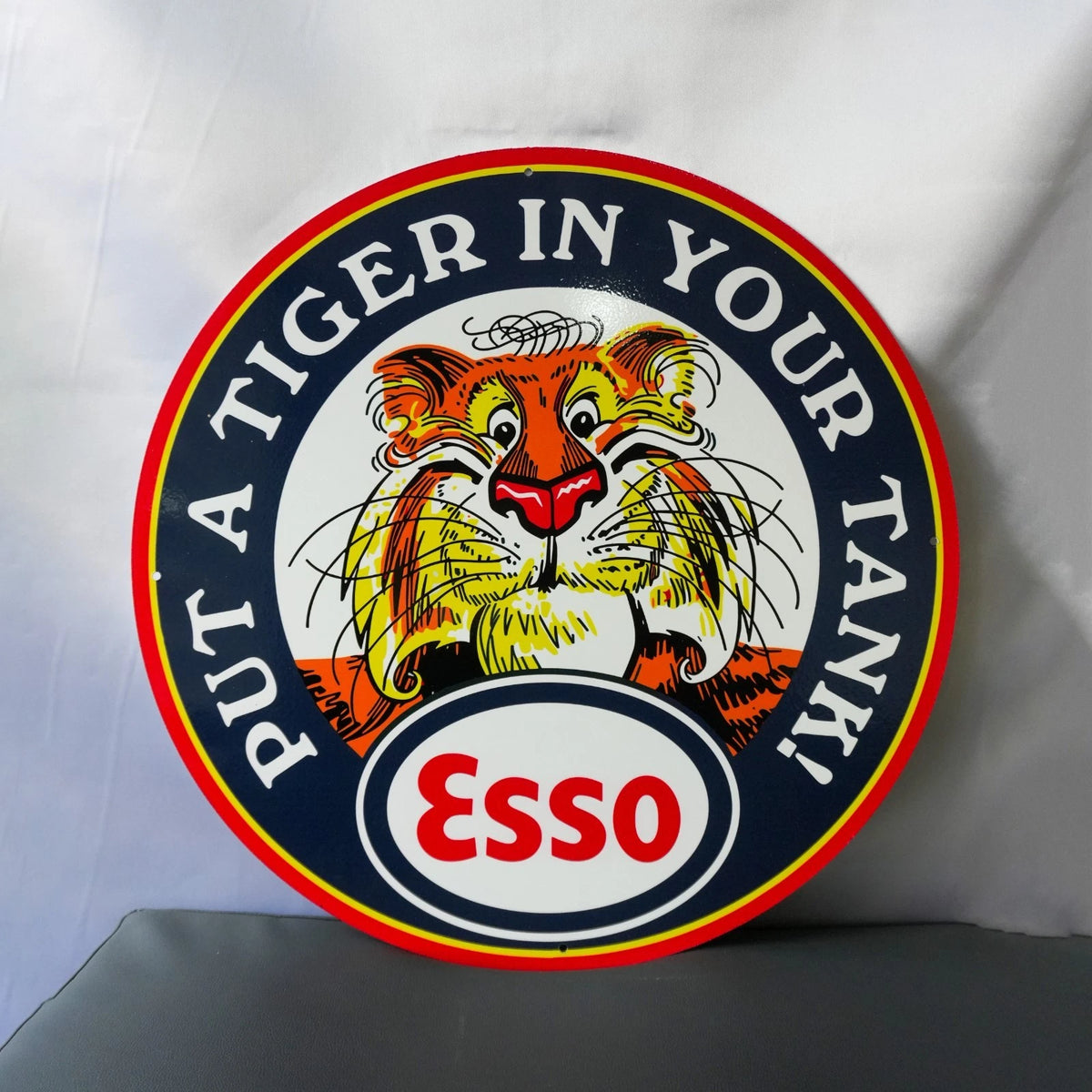 Esso Tiger Head - Put a Tiger in Your Tank! Metal Tabela