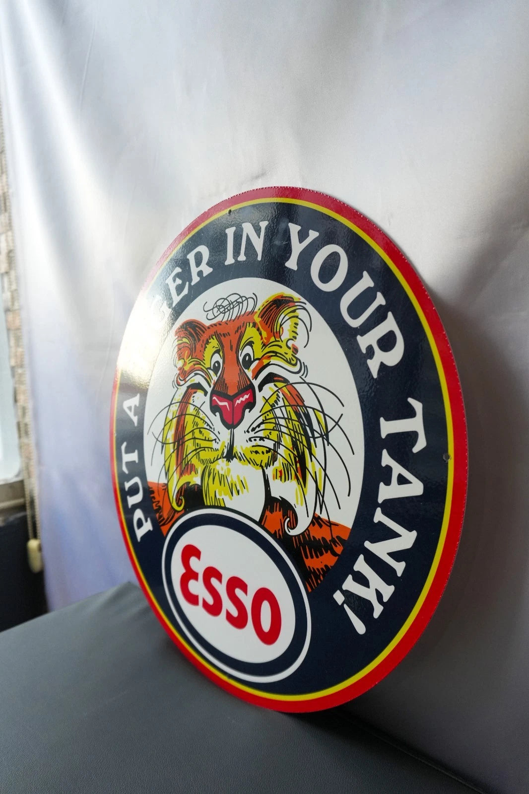 Esso Tiger Head - Put a Tiger in Your Tank! Metal Tabela