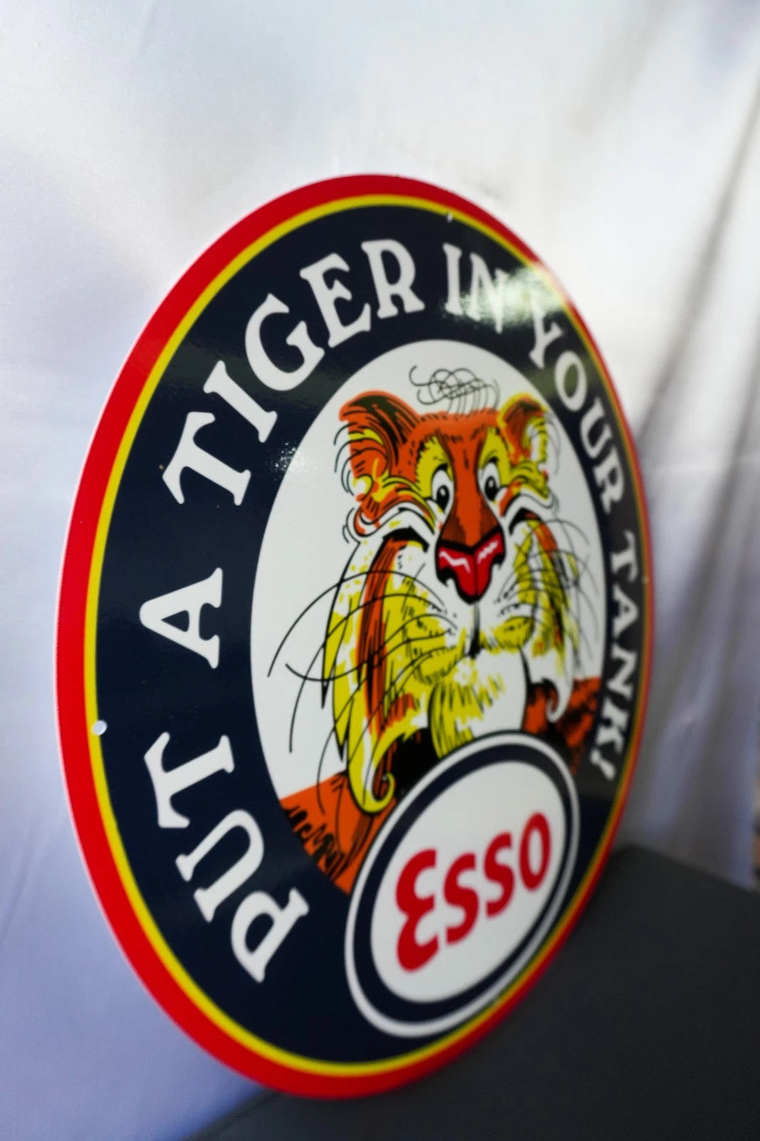 Esso Tiger Head - Put a Tiger in Your Tank! Metal Tabela