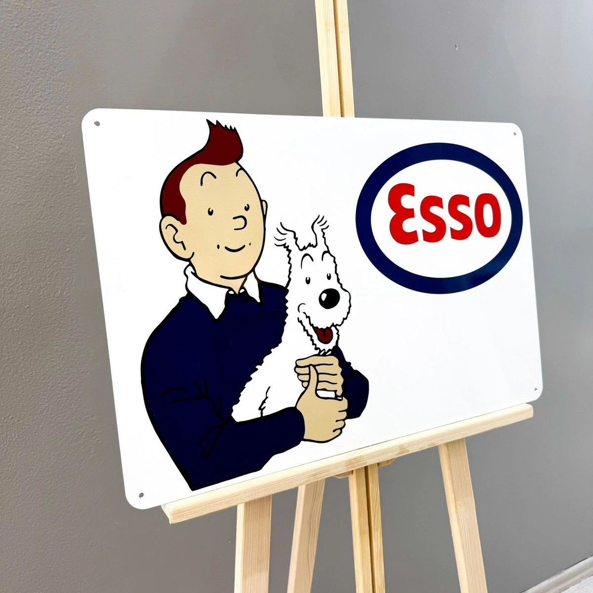 Esso Tintin Advertising Metal Tabela