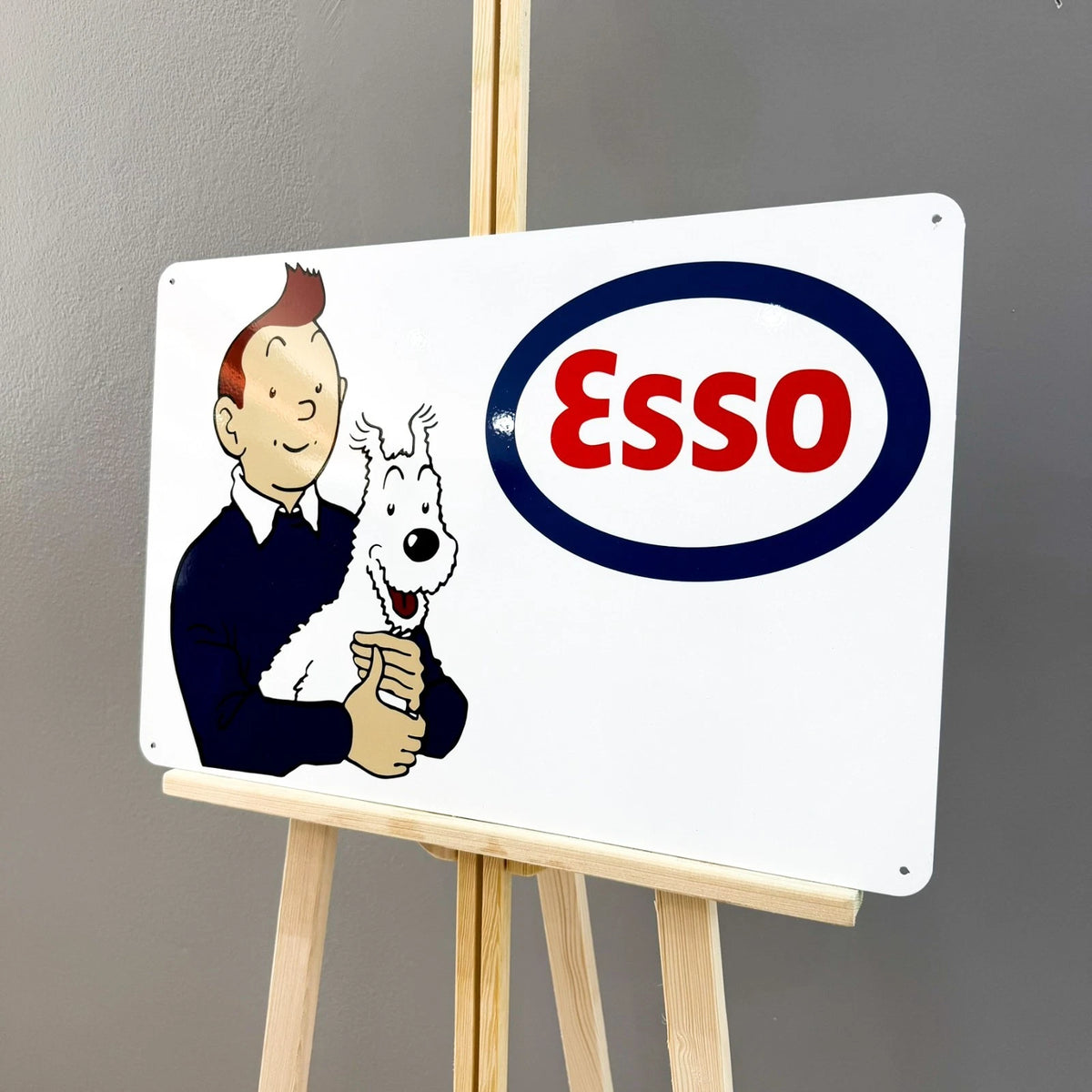 Esso Tintin Advertising Metal Tabela