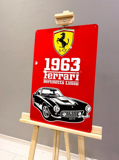 Ferrari 1963 Berlinetta Lusso Metal Tabela