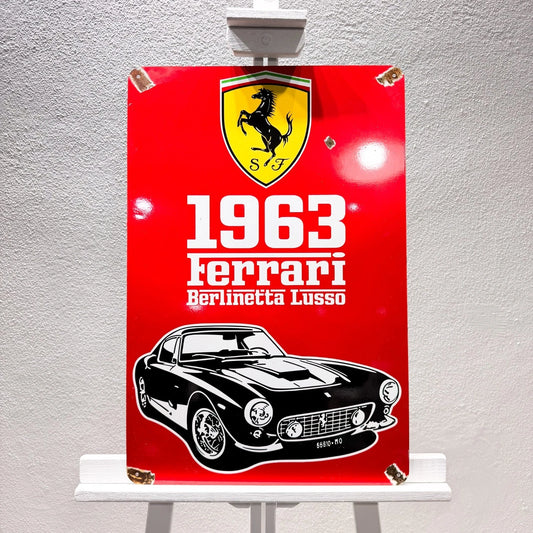 Ferrari 1963 Berlinetta Lusso Rusted Metal Tabela