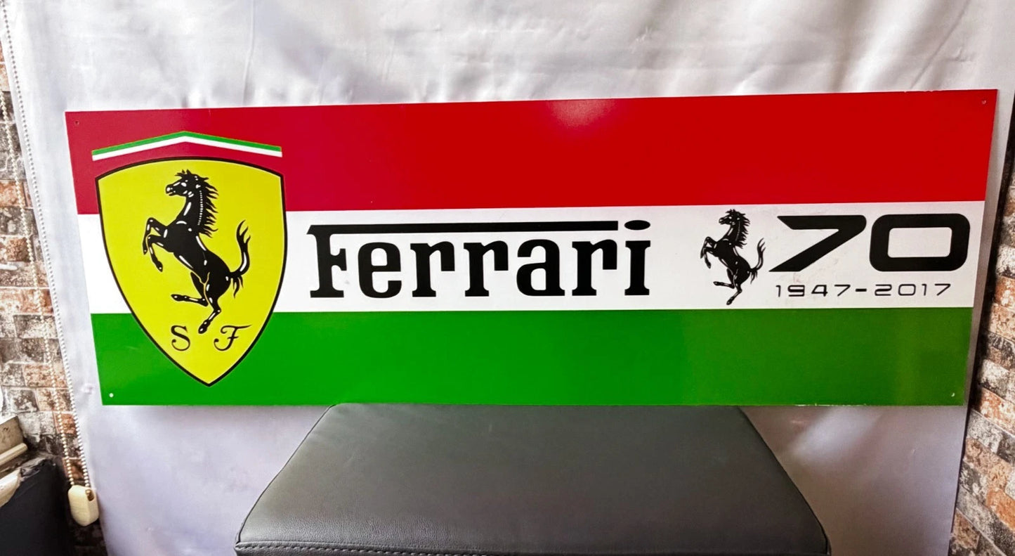 Ferrari 70th Anniversary Metal Tabela