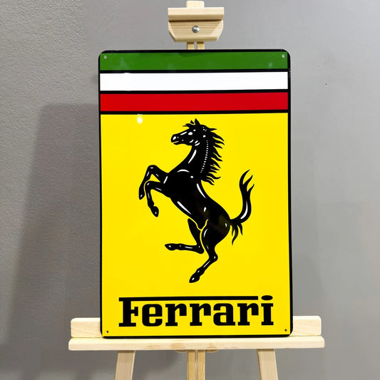 Ferrari Cavallino Rampante Metal Tabela