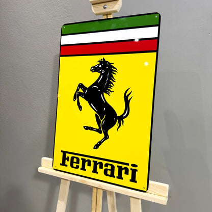 Ferrari Cavallino Rampante Metal Tabela