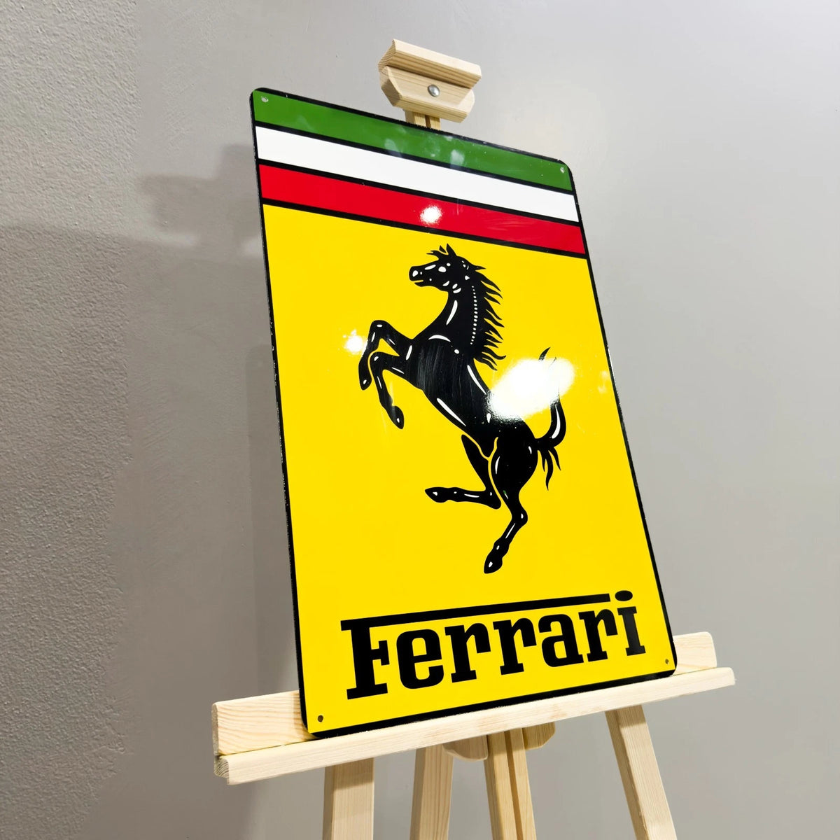 Ferrari Cavallino Rampante Metal Tabela