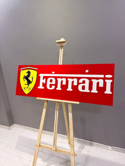 Ferrari Classic Logo Metal Tabela