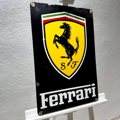 Ferrari Rusty Shield Metal Tabela