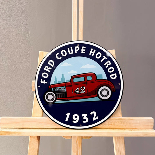 Ford Coupe Hot Rod 1932 Metal Tabela