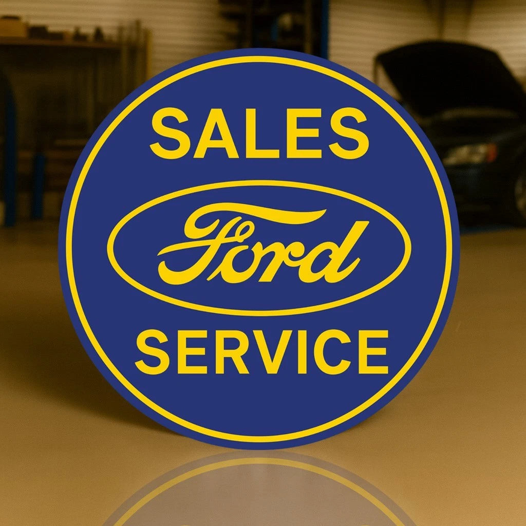 FORD SALES & SERVICE Metal Tabela