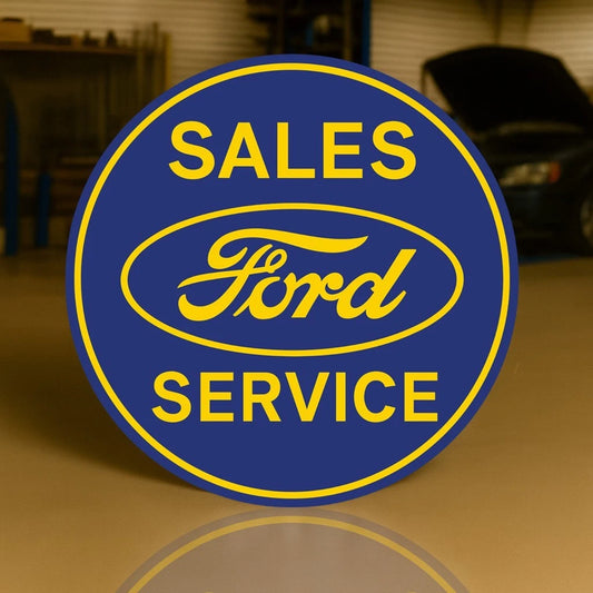 FORD SALES & SERVICE Metal Tabela