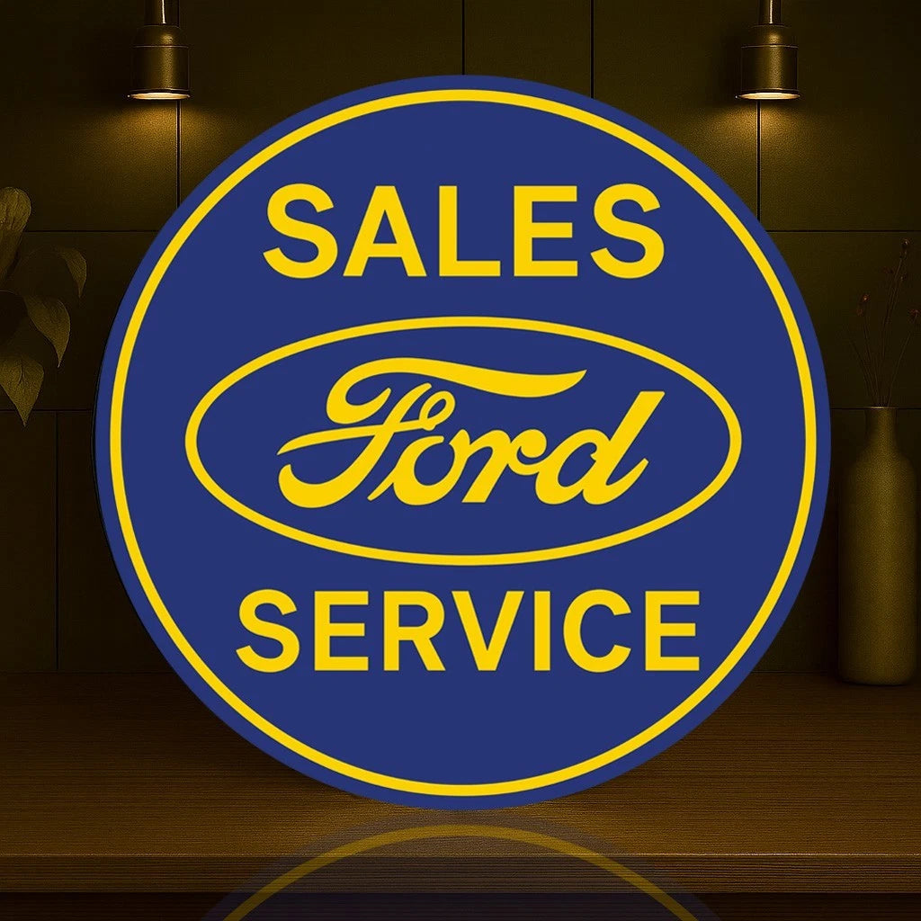 FORD SALES & SERVICE Metal Tabela