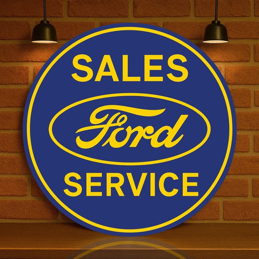 FORD SALES & SERVICE Metal Tabela