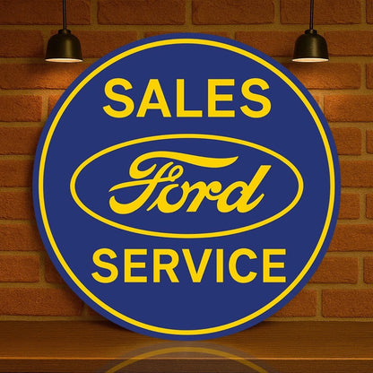 FORD SALES & SERVICE Metal Tabela