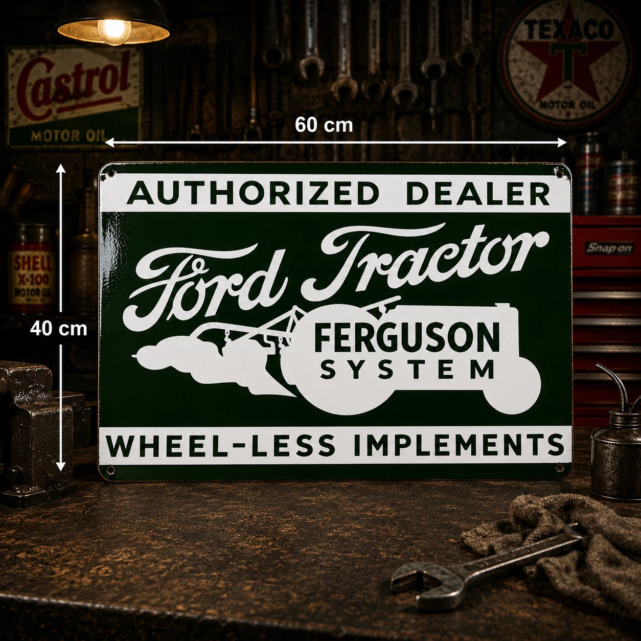 Ford Tractor Ferguson System Dealer Metal Tabela