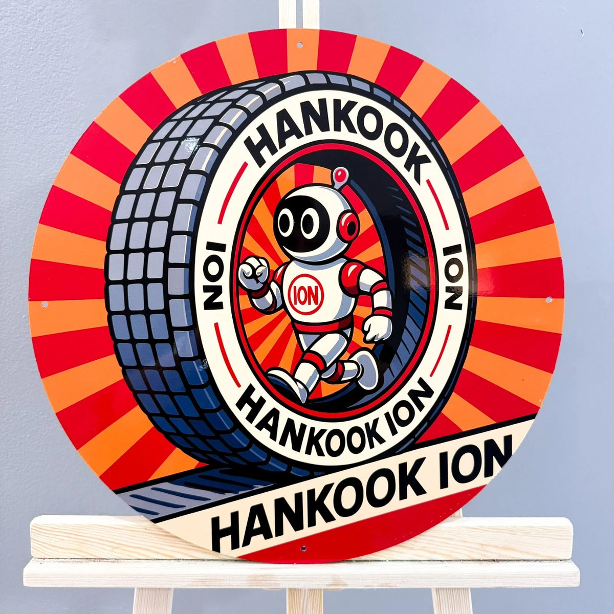 Hankook iON Tire Mascot Metal Tabela