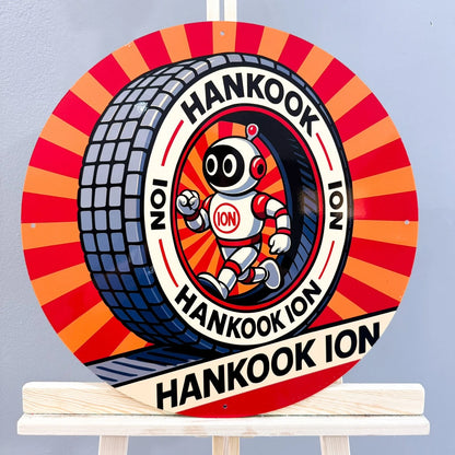 Hankook iON Tire Mascot Metal Tabela