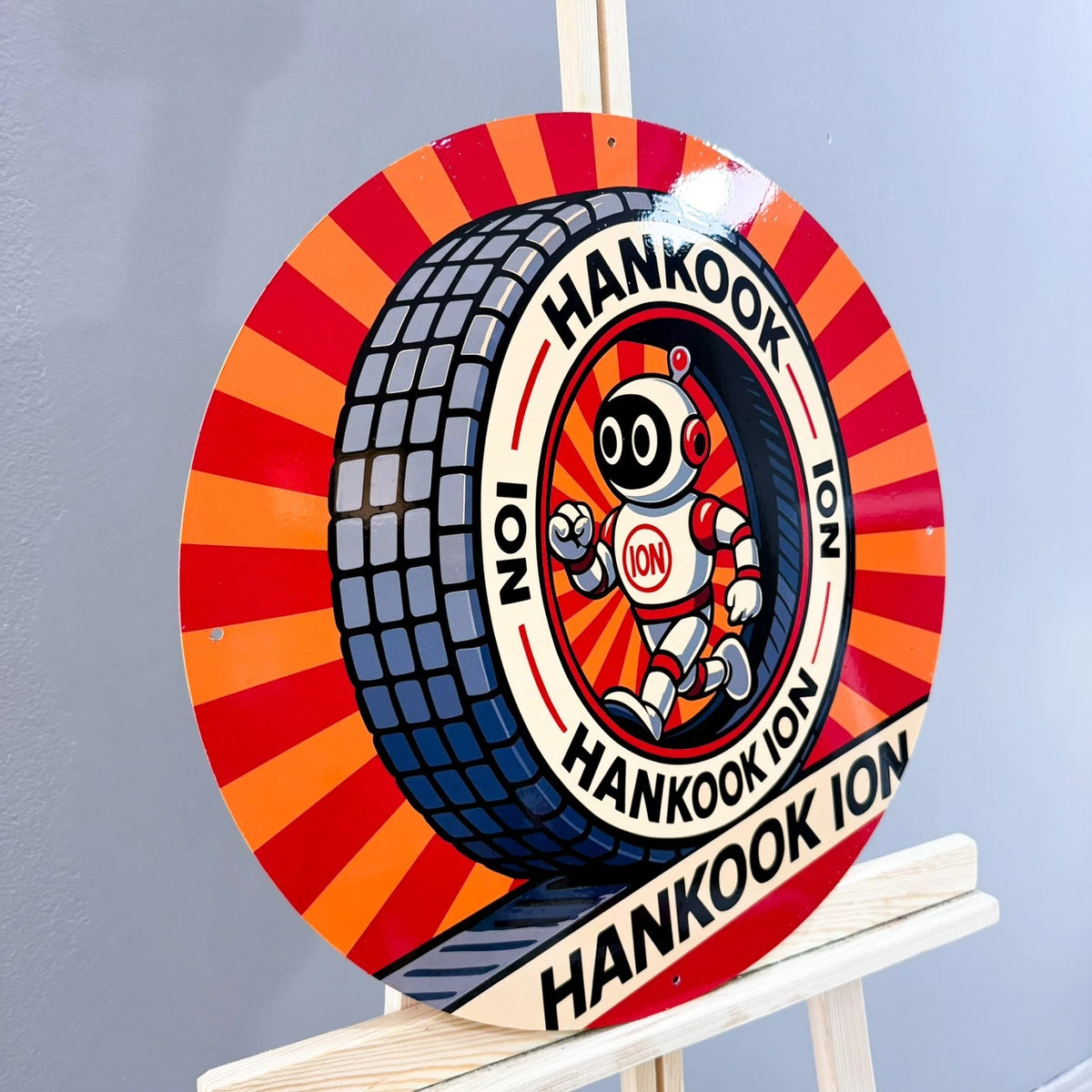 Hankook iON Tire Mascot Metal Tabela