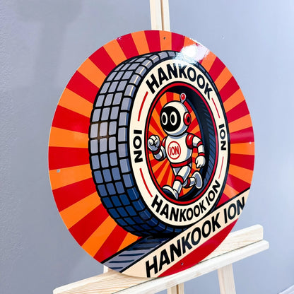Hankook iON Tire Mascot Metal Tabela