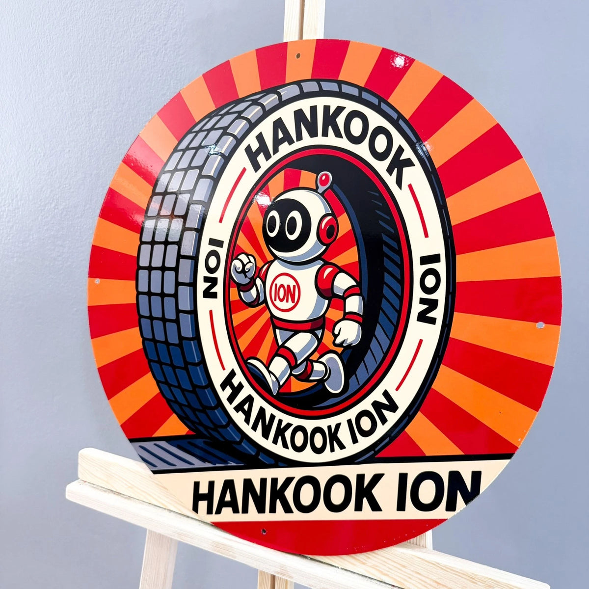 Hankook iON Tire Mascot Metal Tabela