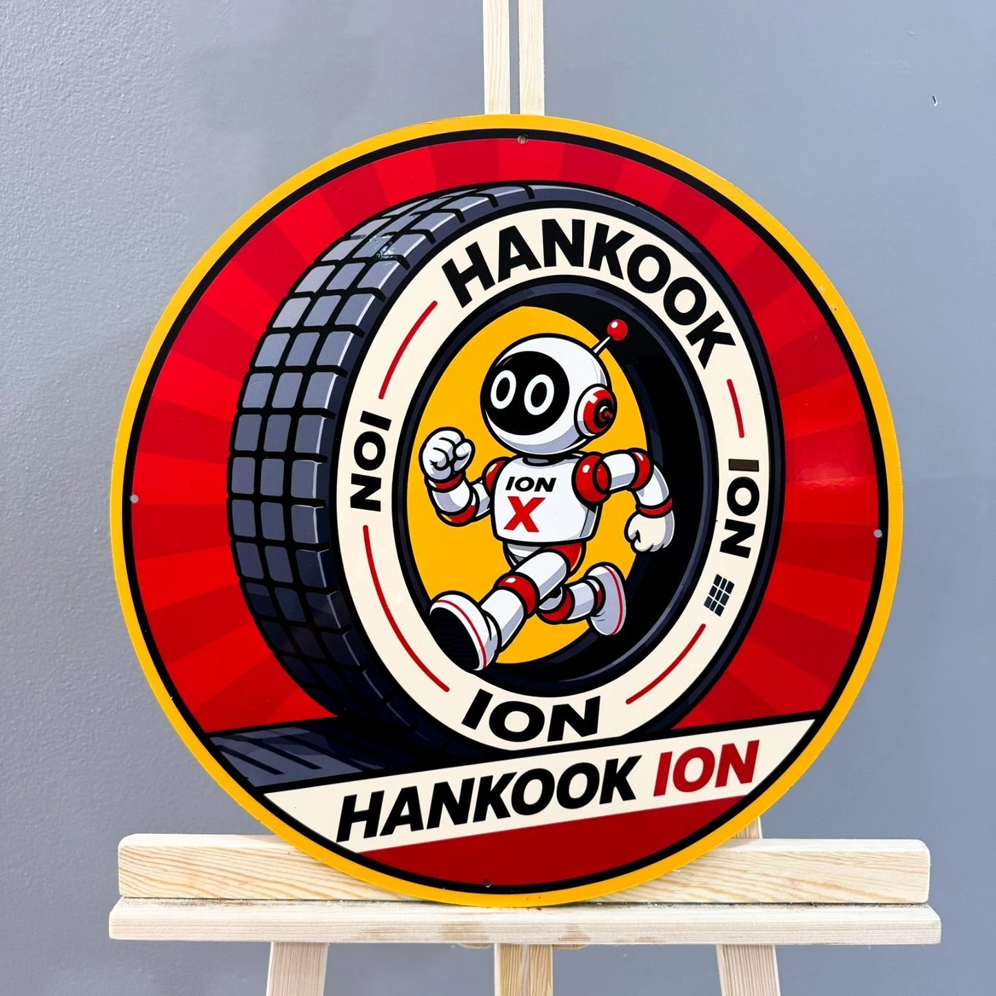 Hankook iON X Tire Mascot Metal Tabela