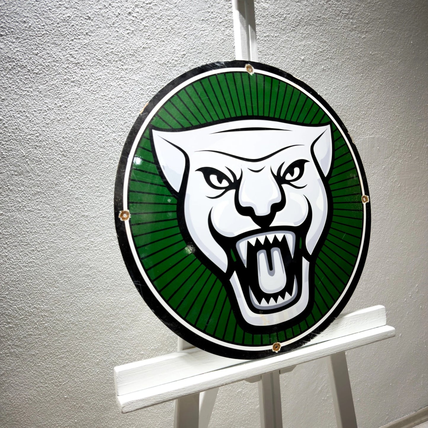 Jaguar Growler Logo Rusted Metal Tabela
