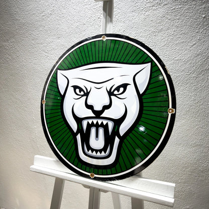 Jaguar Growler Logo Rusted Metal Tabela