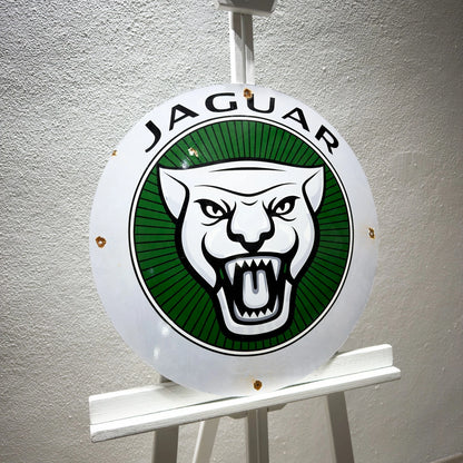 Jaguar Growler Logo Rusted Metal Tabela