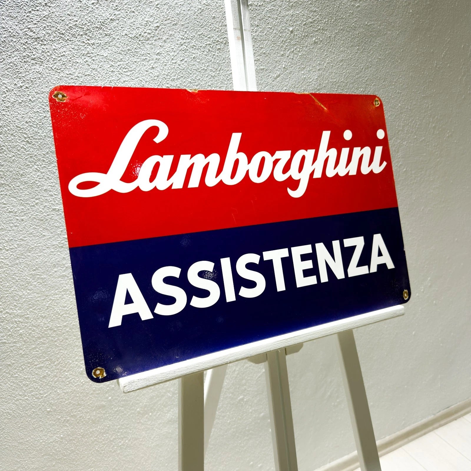 Lamborghini Rusty Assistenza Metal Tabela