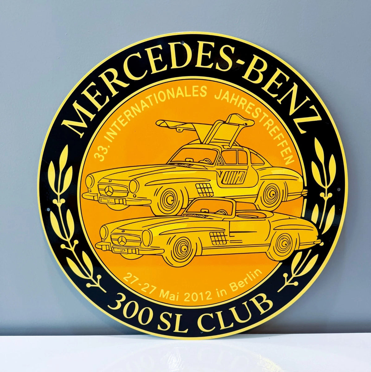Mercedes-Benz 300 SL Club - Gold Metal Tabela