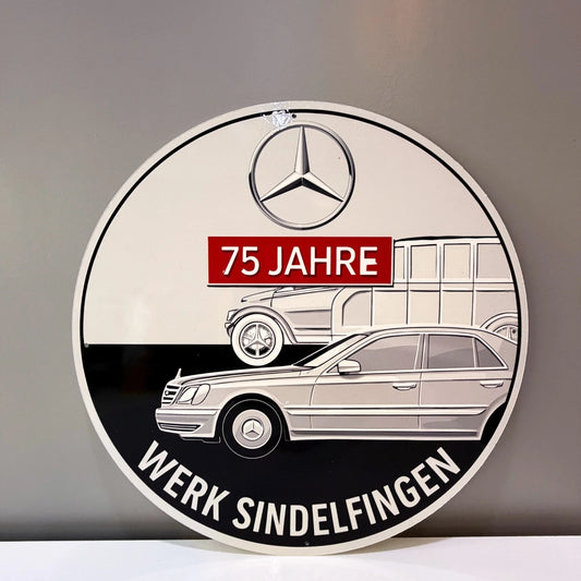 Mercedes-Benz 75 Jahre Werk Sindelfingen Metal Tabela