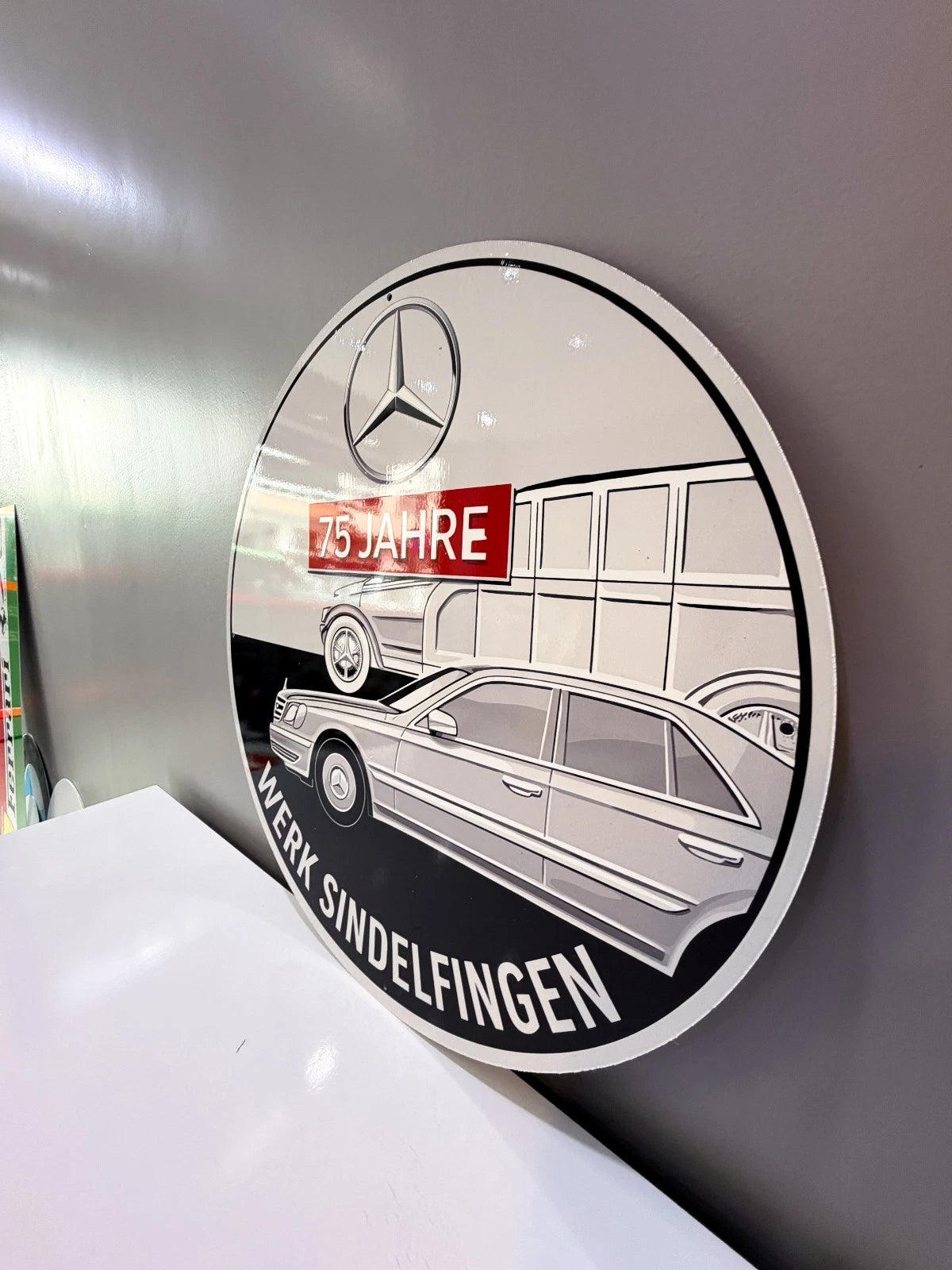 Mercedes-Benz 75 Jahre Werk Sindelfingen Metal Tabela